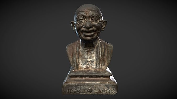 Gandhi Miniature Low-poly 3D model