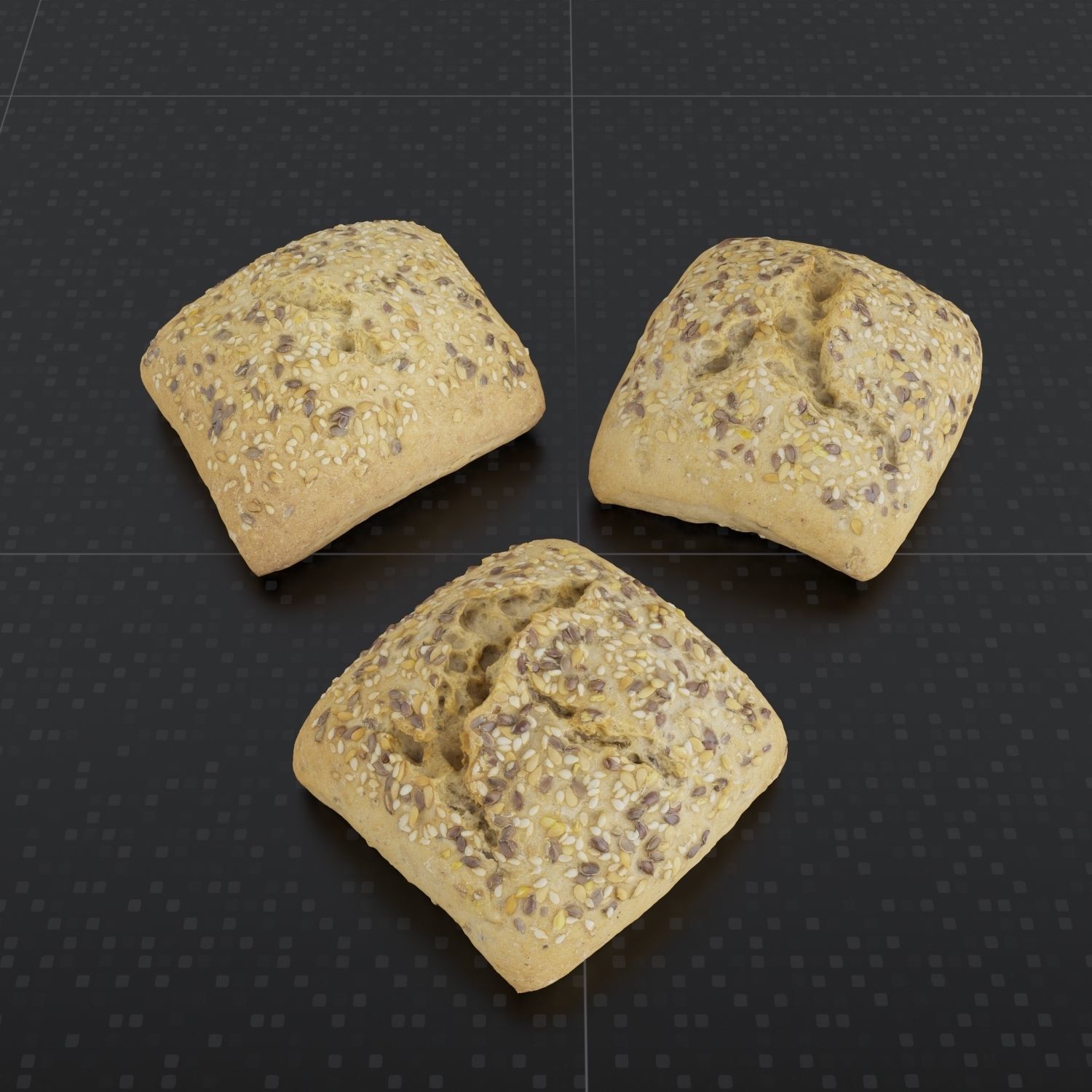 Bread Set 01 3D model_7