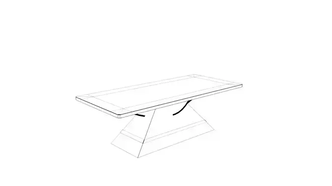 Table wooden with glass top