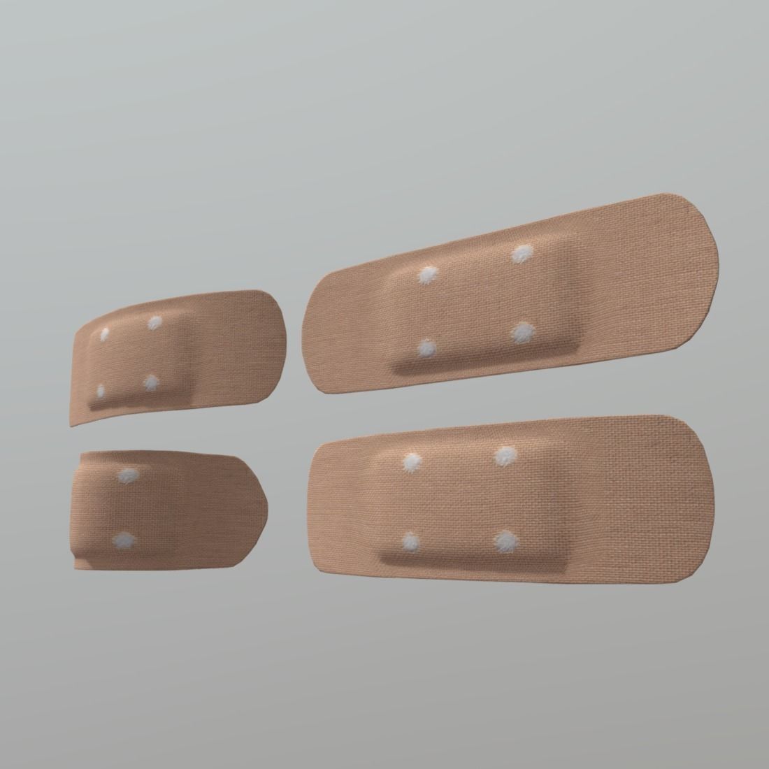 Sticking Plaster Low-poly 3D model_3