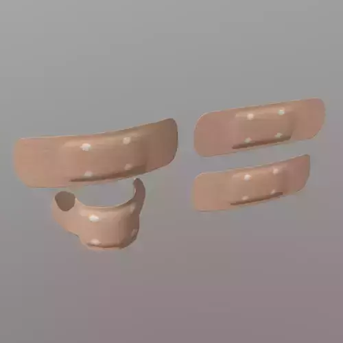 Sticking Plaster Low-poly 3D model