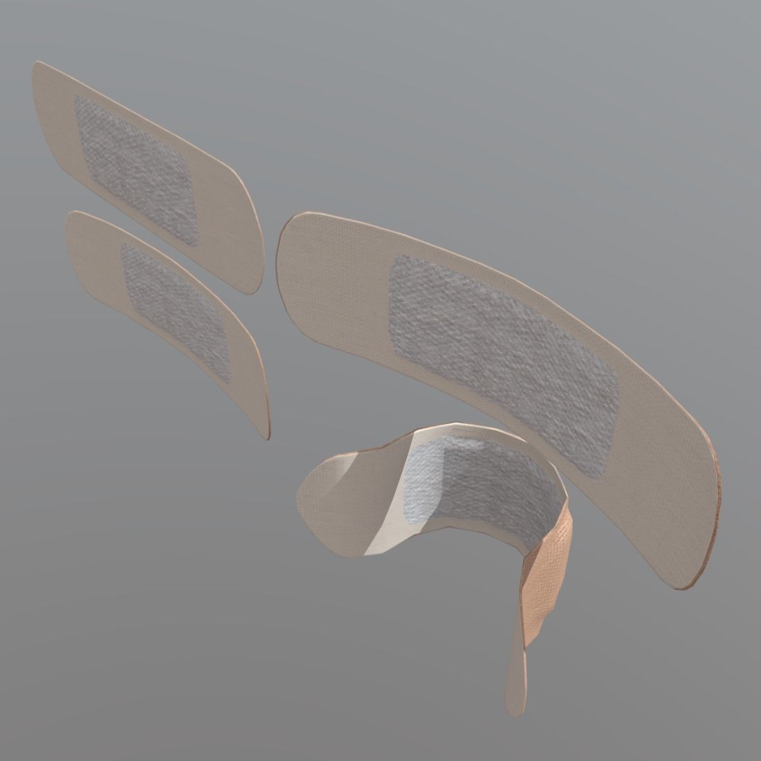 Sticking Plaster Low-poly 3D model_9