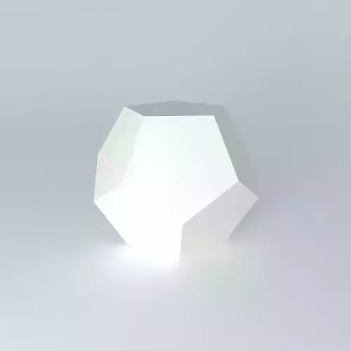 Pentagondodekaeder lamp with geometric shape