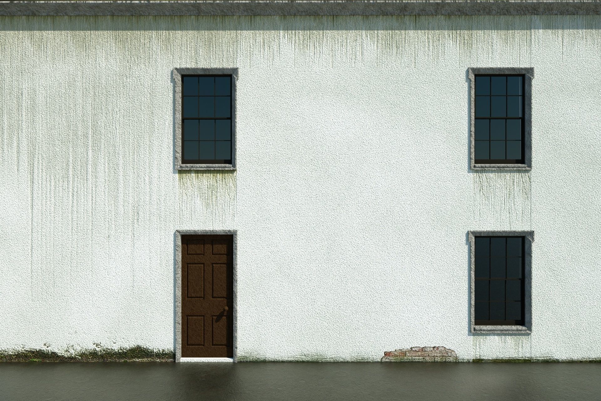 Colonial Mansion Low-poly 3D model_8
