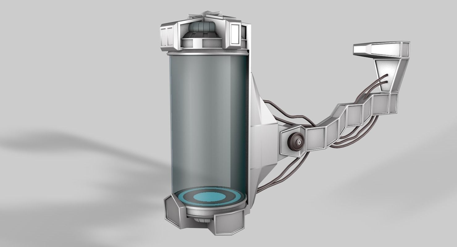 Sci-fi liquid container  3D model_4