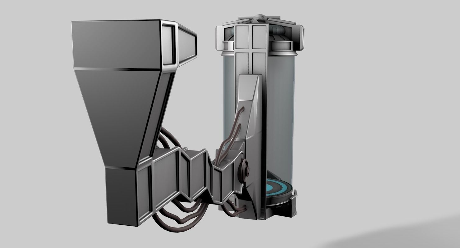 Sci-fi liquid container  3D model_11