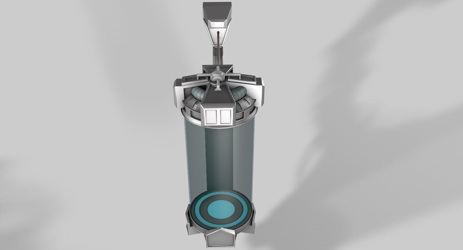 Sci-fi liquid container  3D model_1
