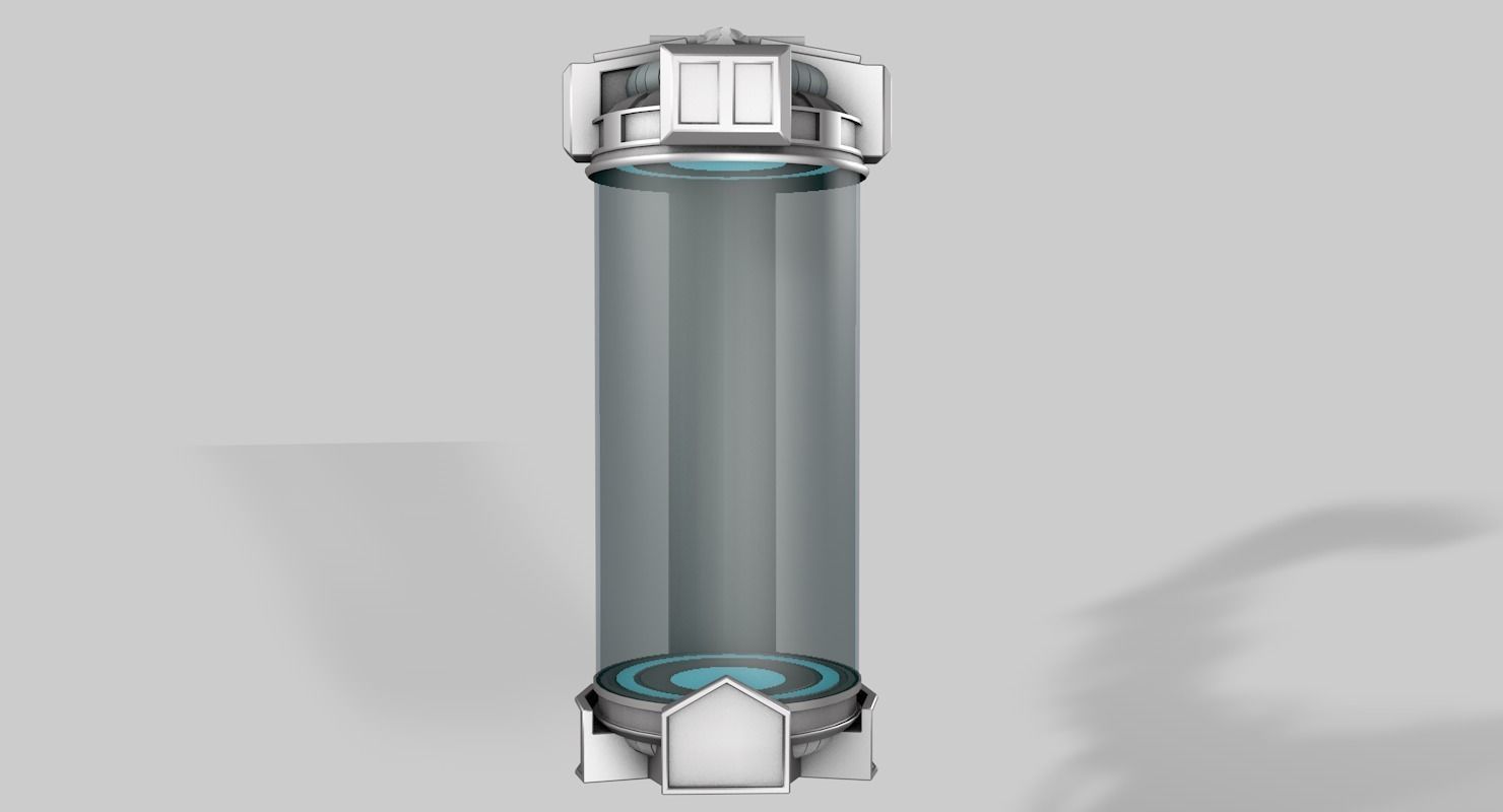 Sci-fi liquid container  3D model_2