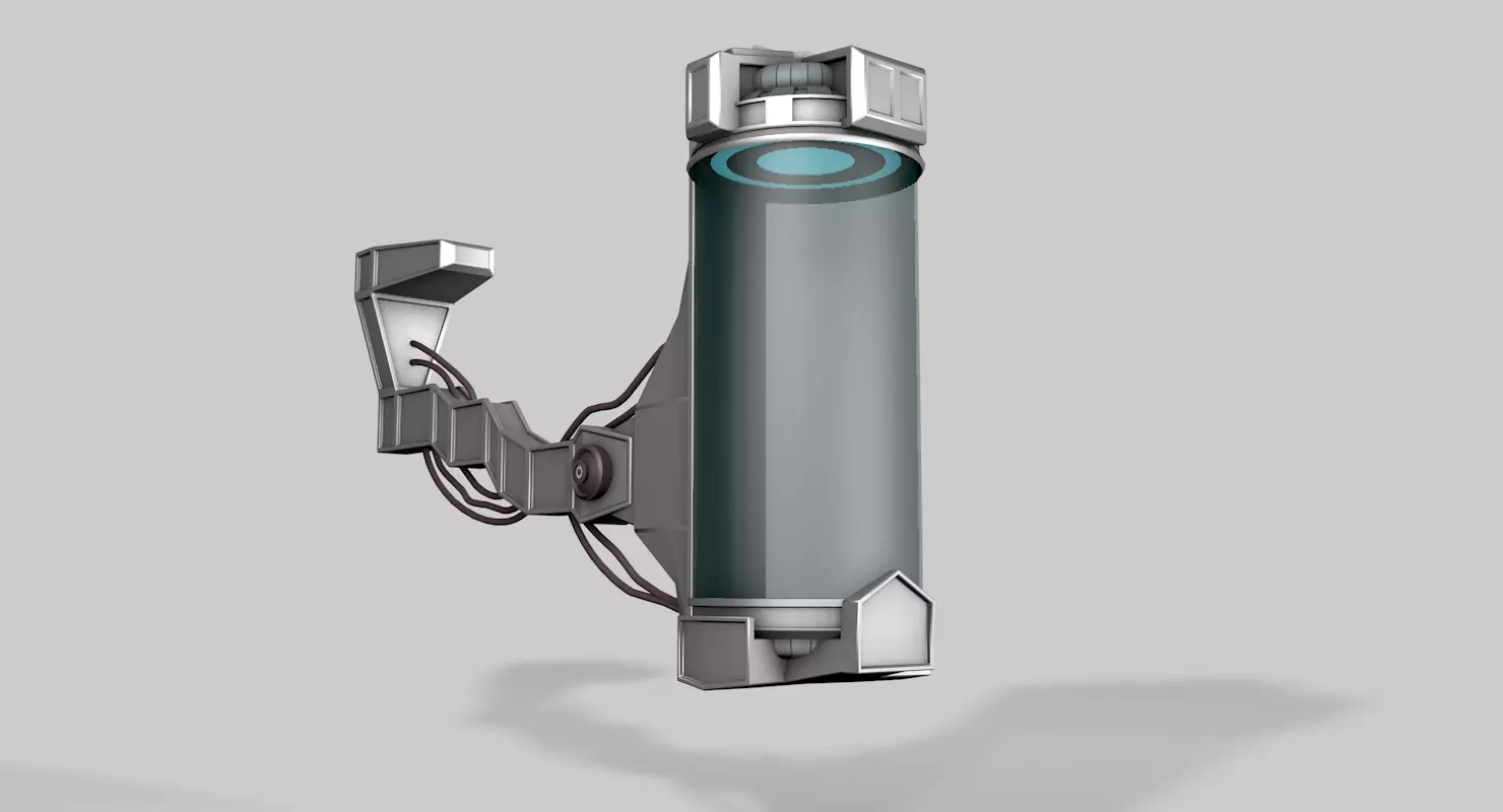 Sci-fi liquid container  3D model_0
