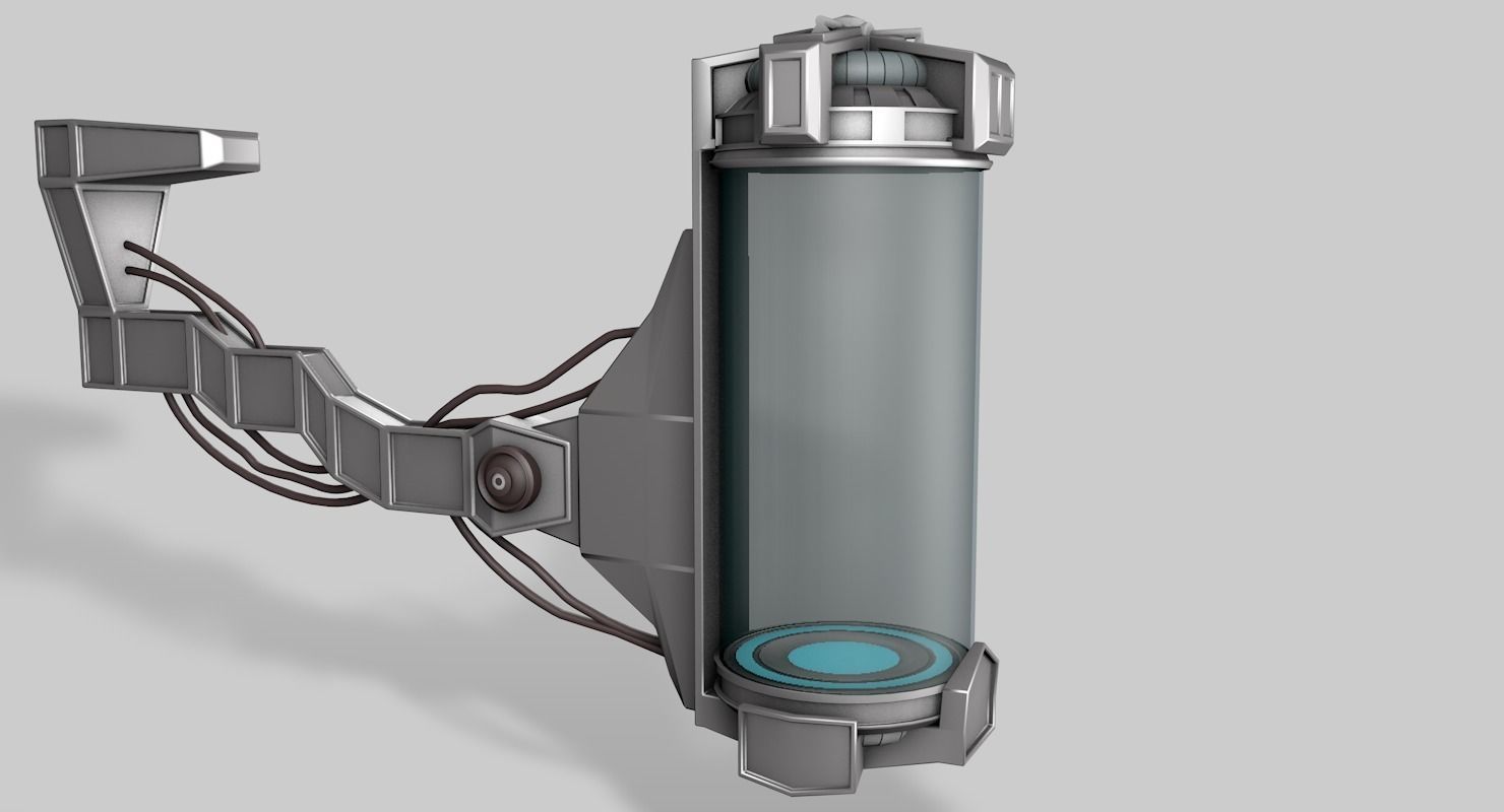 Sci-fi liquid container  3D model_3