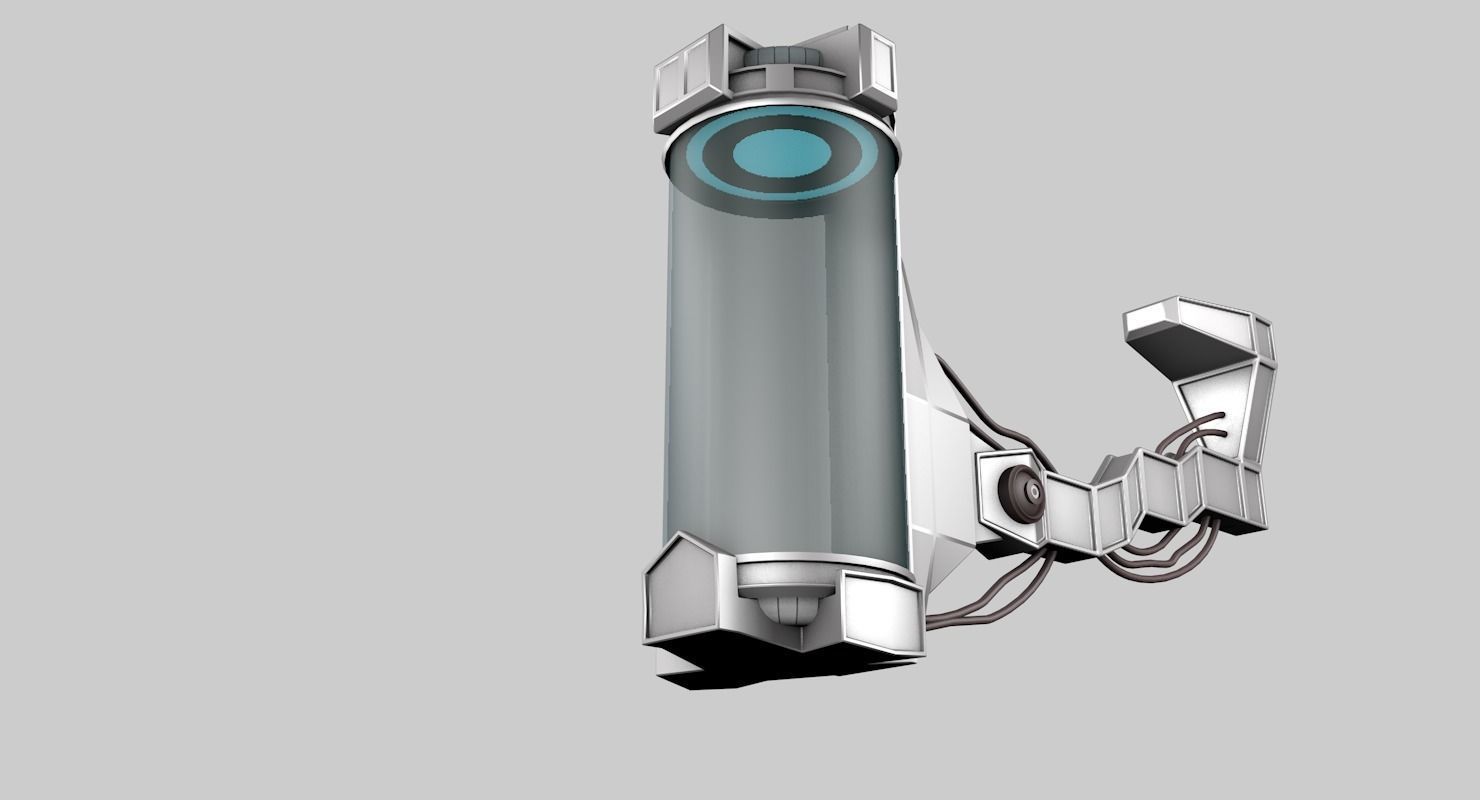 Sci-fi liquid container  3D model_9