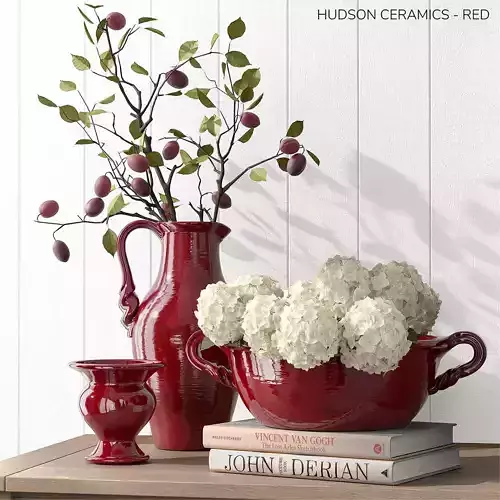 Pottery Barn  HUDSON CERAMICS - RED