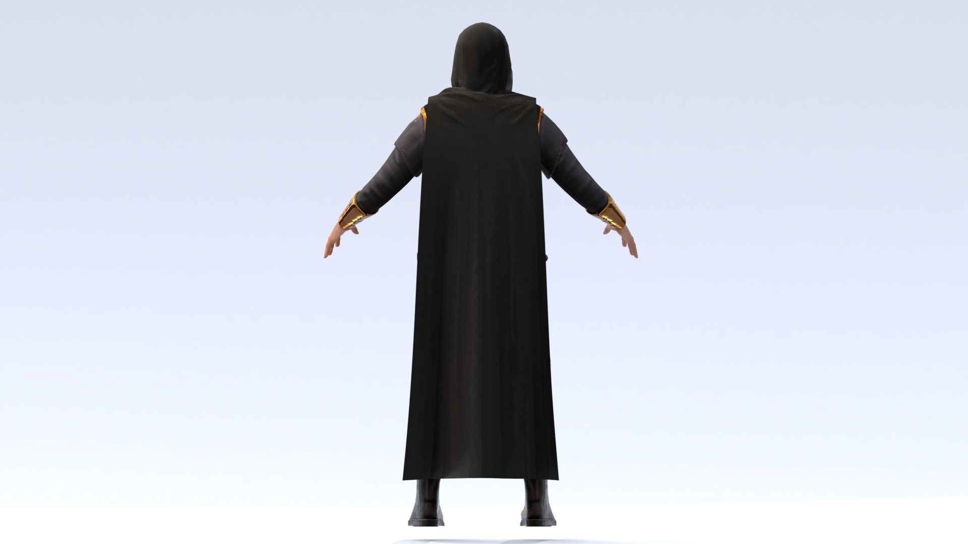 Assassin character Low-poly 3D model_21
