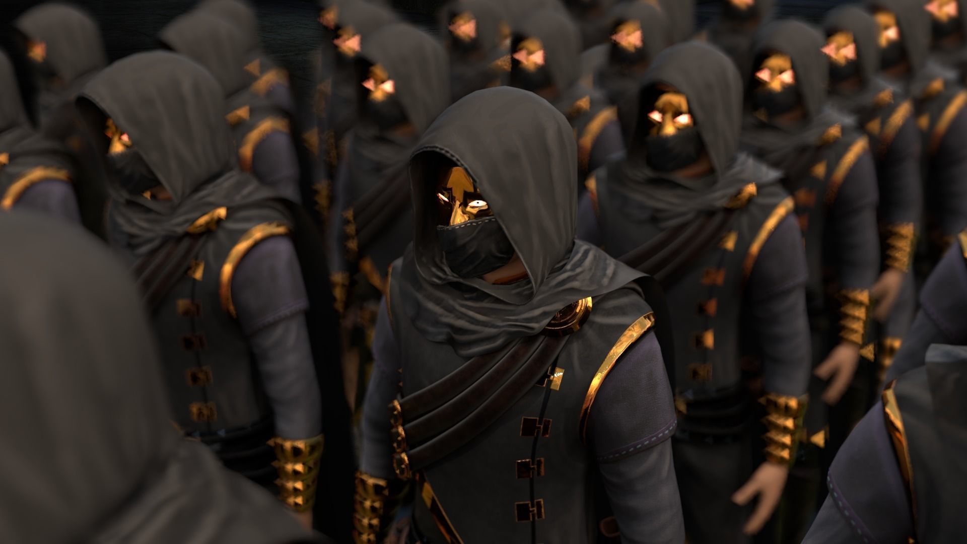 Assassin character Low-poly 3D model_3