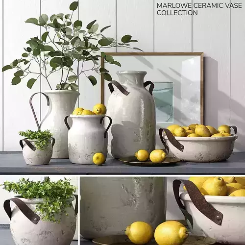 Pottery Barn MARLOWE CERAMIC VASE COLLECTION 3D model