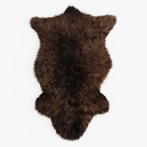 Bedside Sheepskin Rug 07 3D model