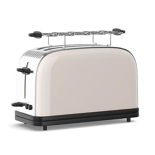 Toaster 3D Model slice - cream 3D model