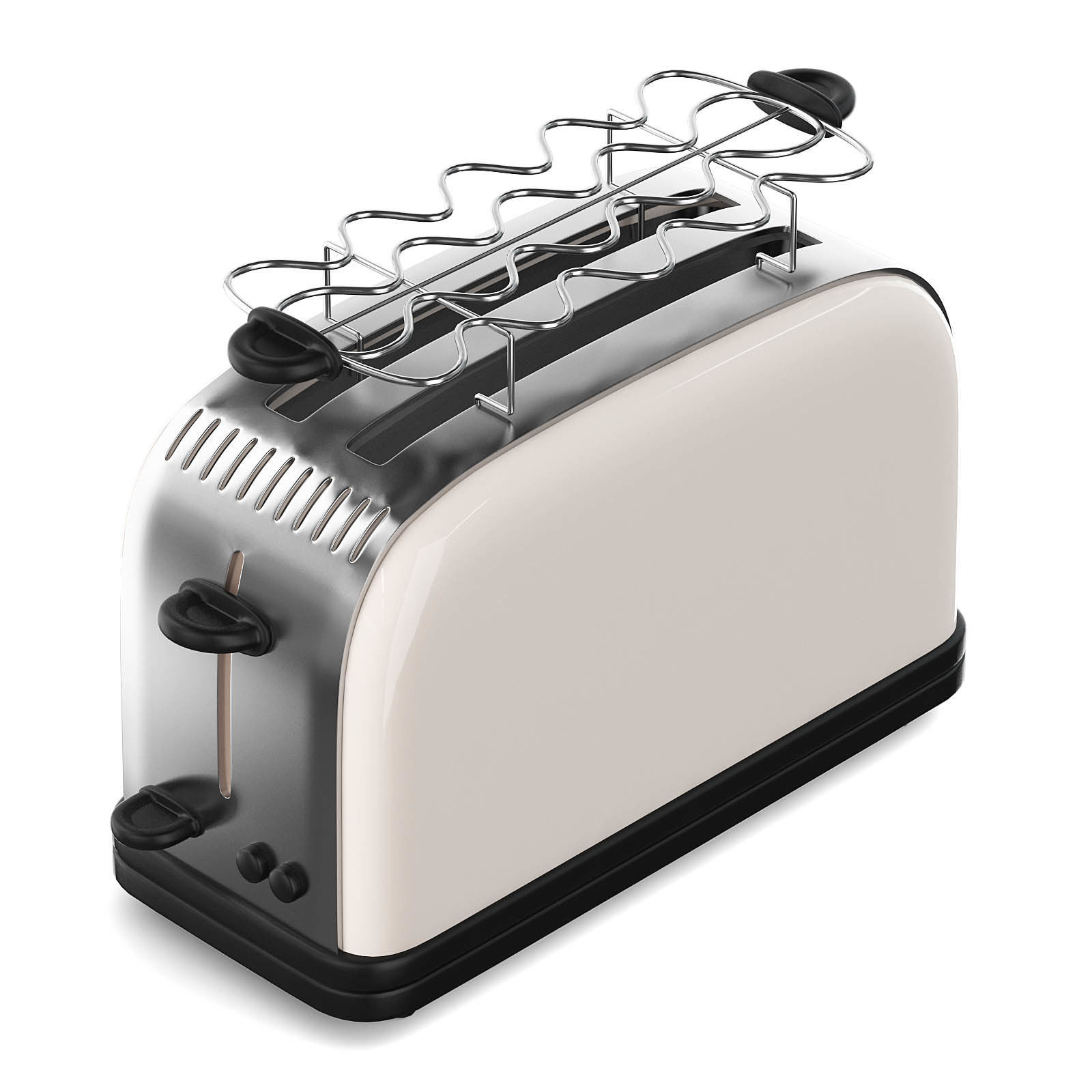Toaster 3D Model slice - cream 3D model_4