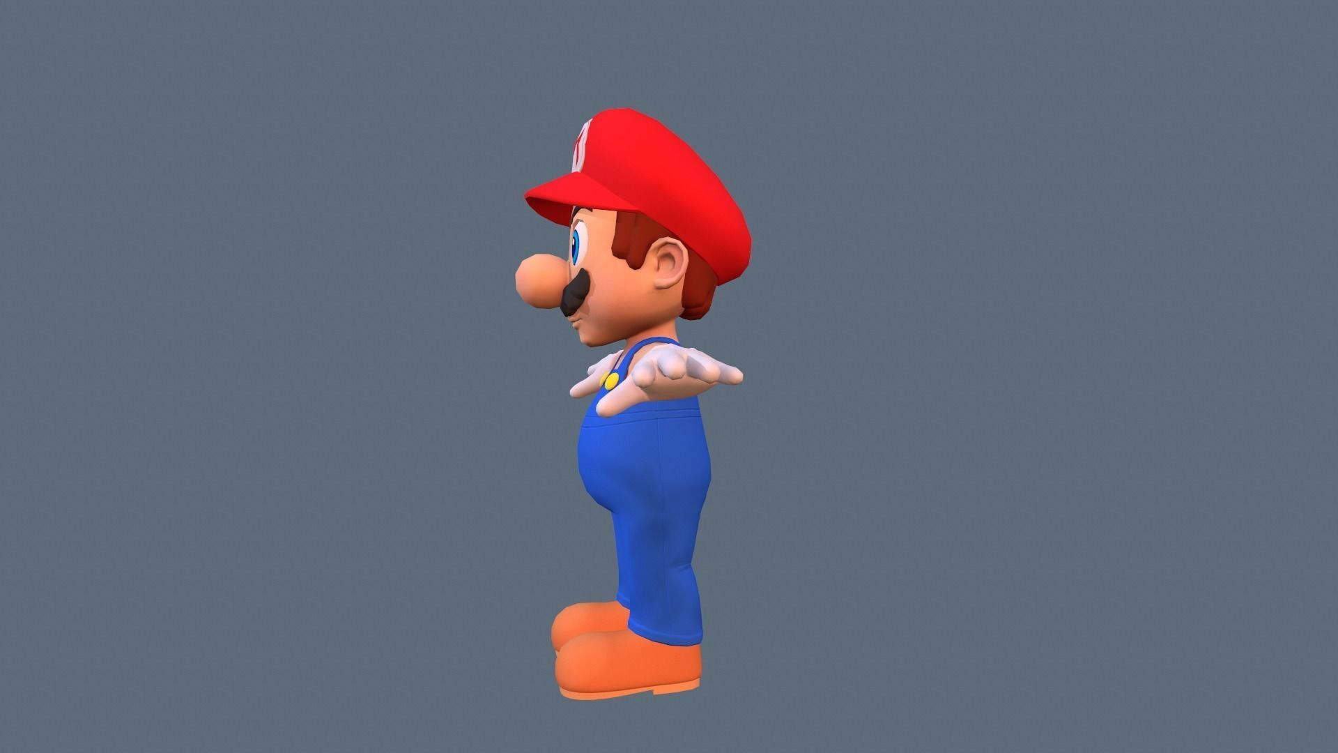 Super Mario 3D Model Low-poly 3D model_3