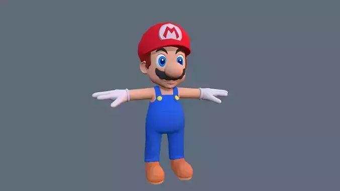 Super Mario 3D Model Low-poly 3D model