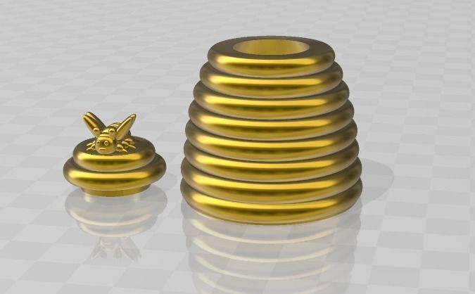 mini beehive box pot 3D print model_1