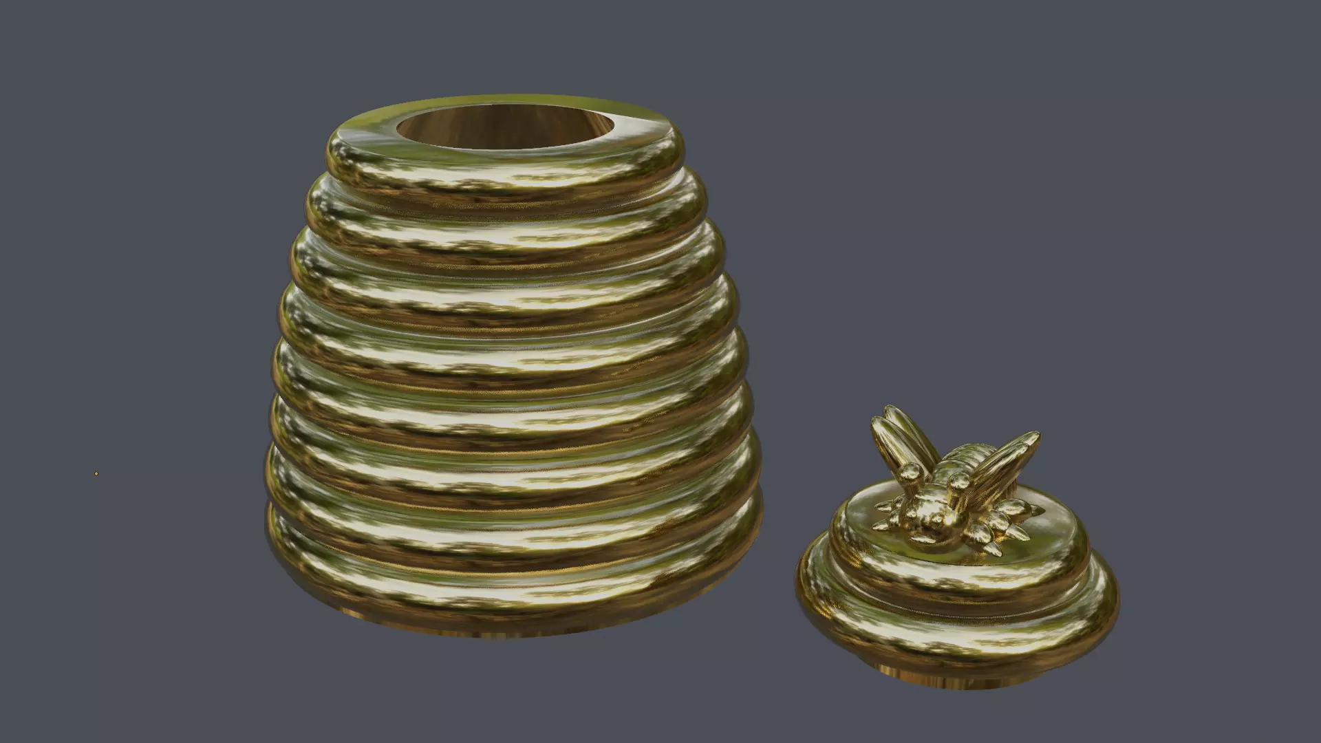 mini beehive box pot 3D print model_0