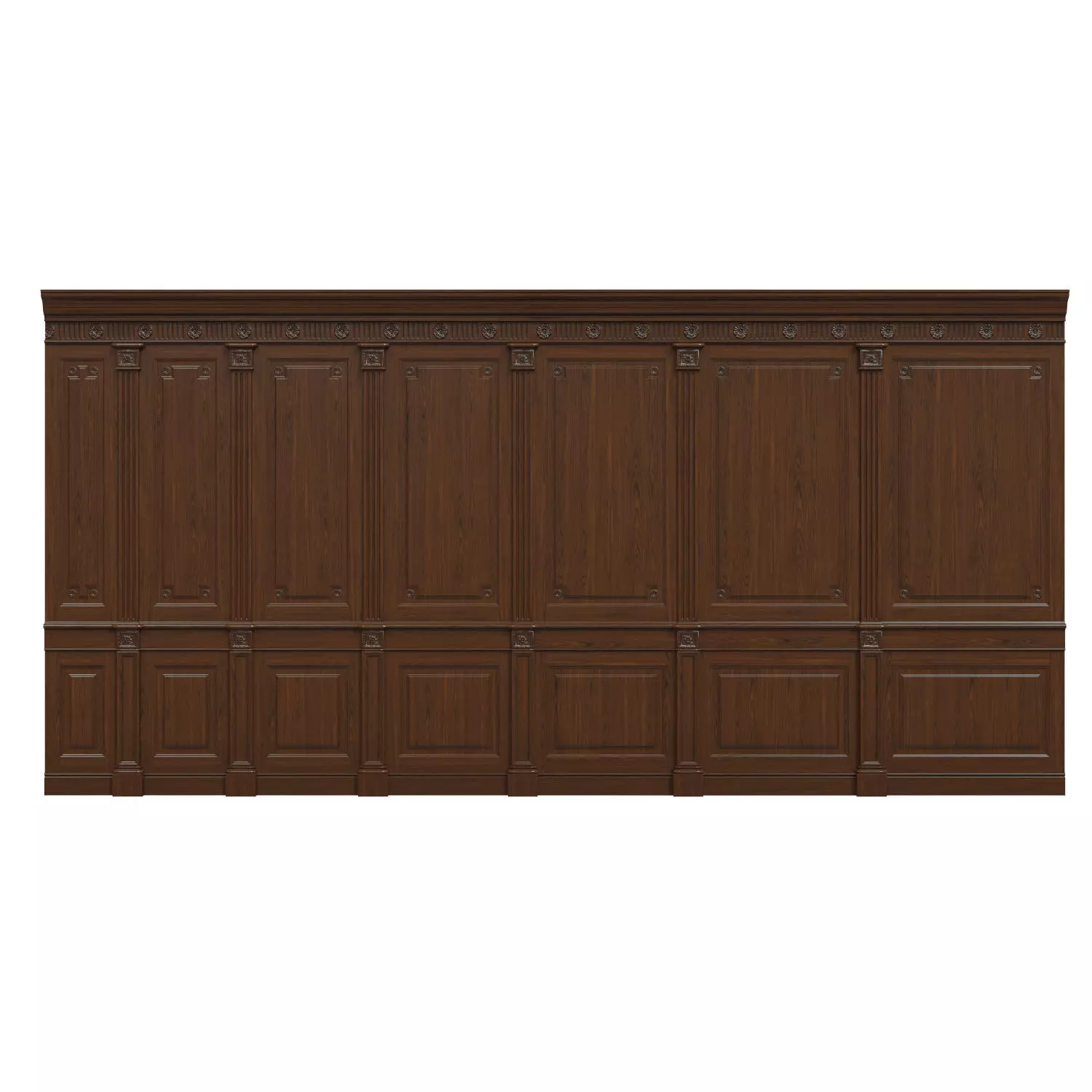 Threaded wood panels 012  Low-poly 3D model_0