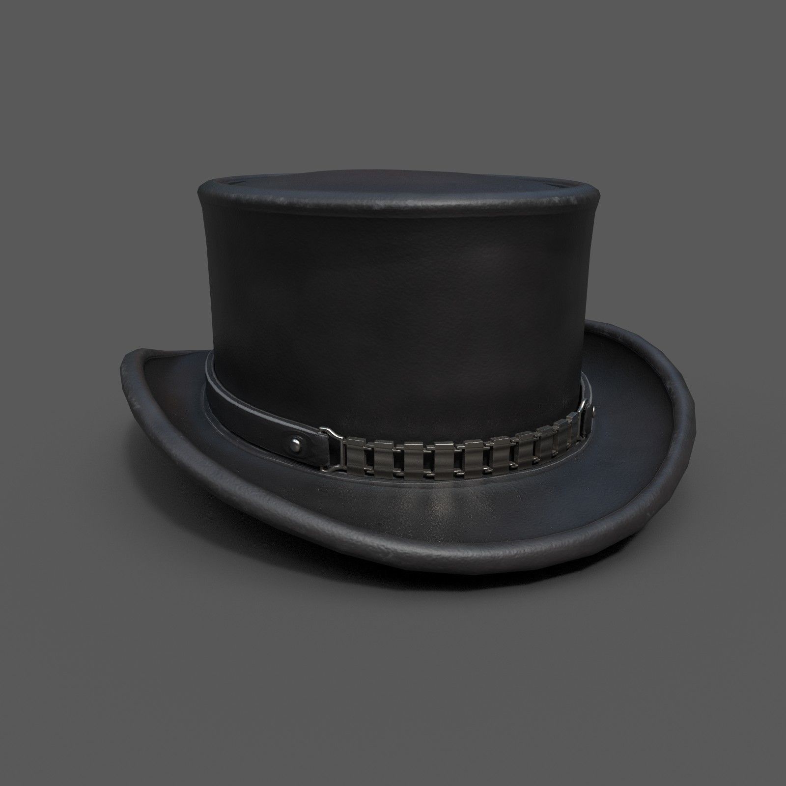 Human Hat scifi  Low-poly 3D model_2