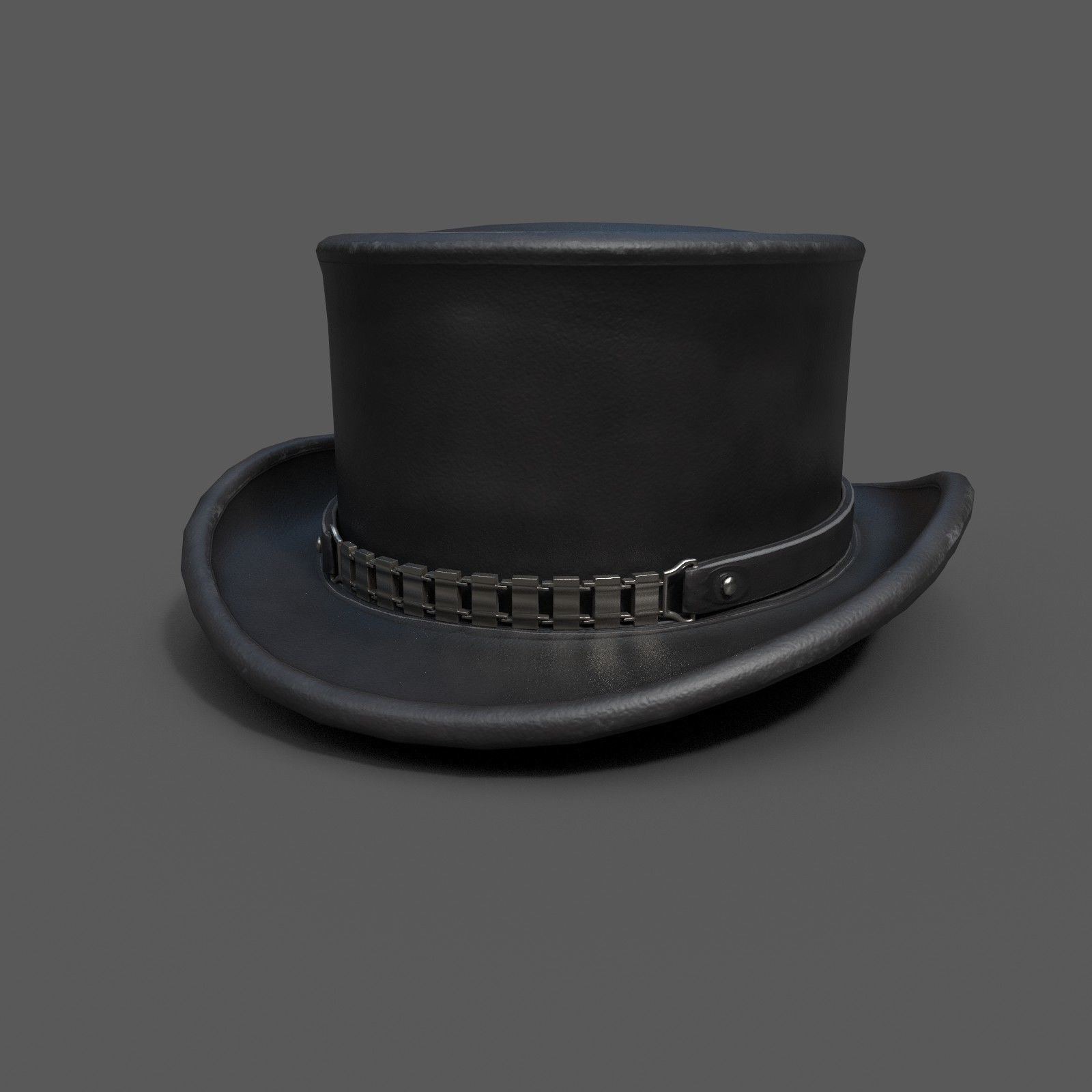 Human Hat scifi  Low-poly 3D model_4