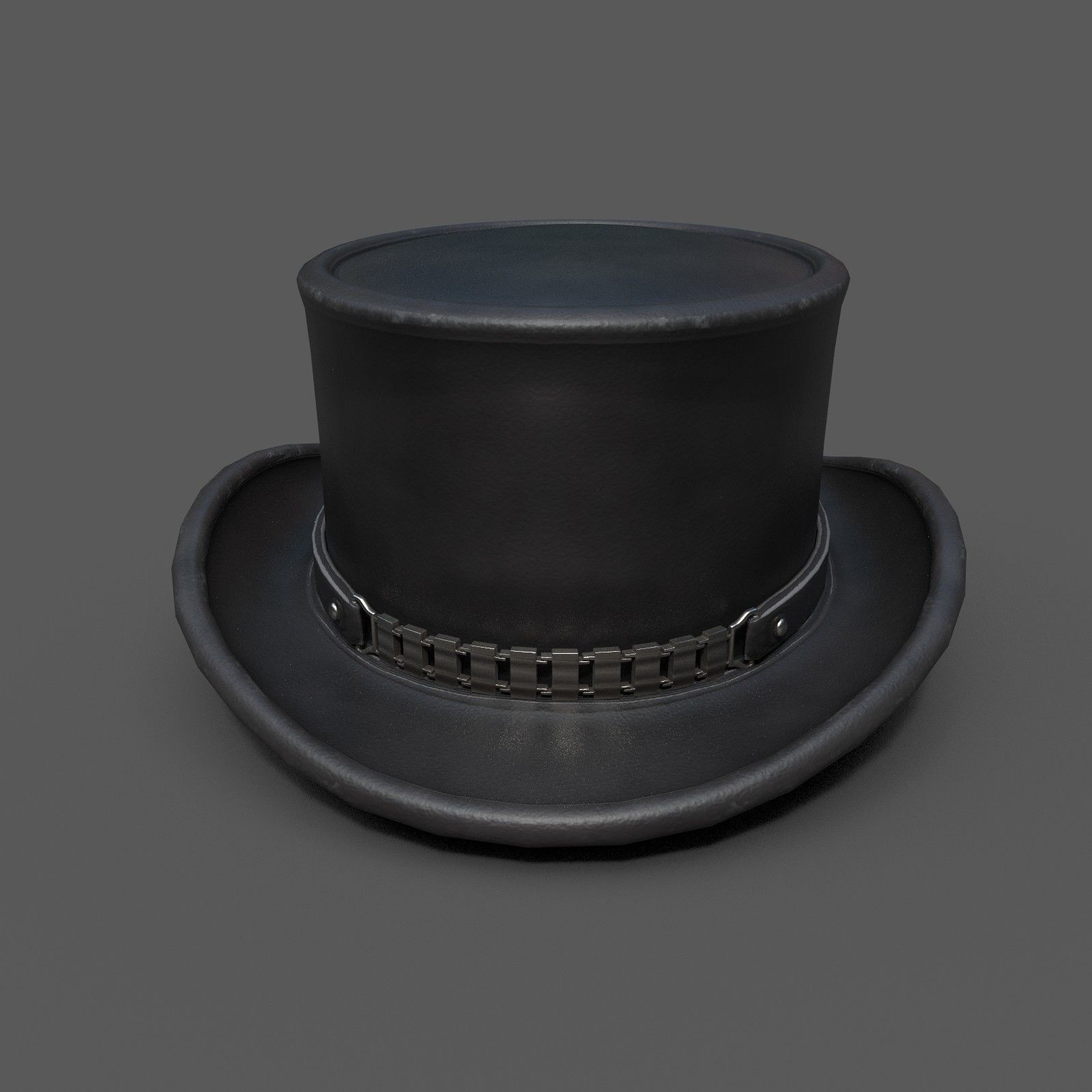 Human Hat scifi  Low-poly 3D model_3