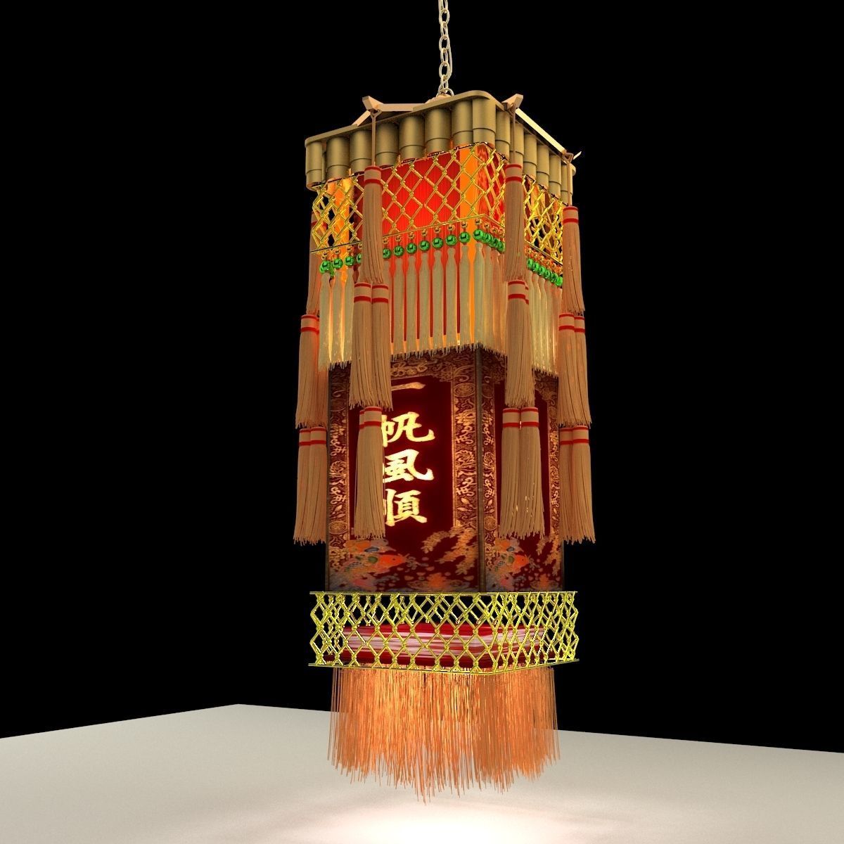 Chinese Royal Palace Lantern 3D model_3