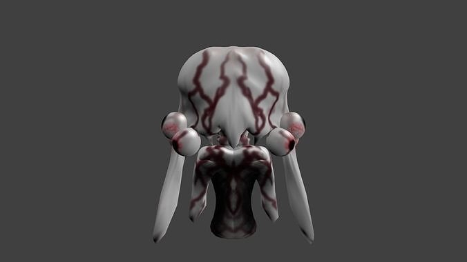 MonsterGirl head with blood 3D model