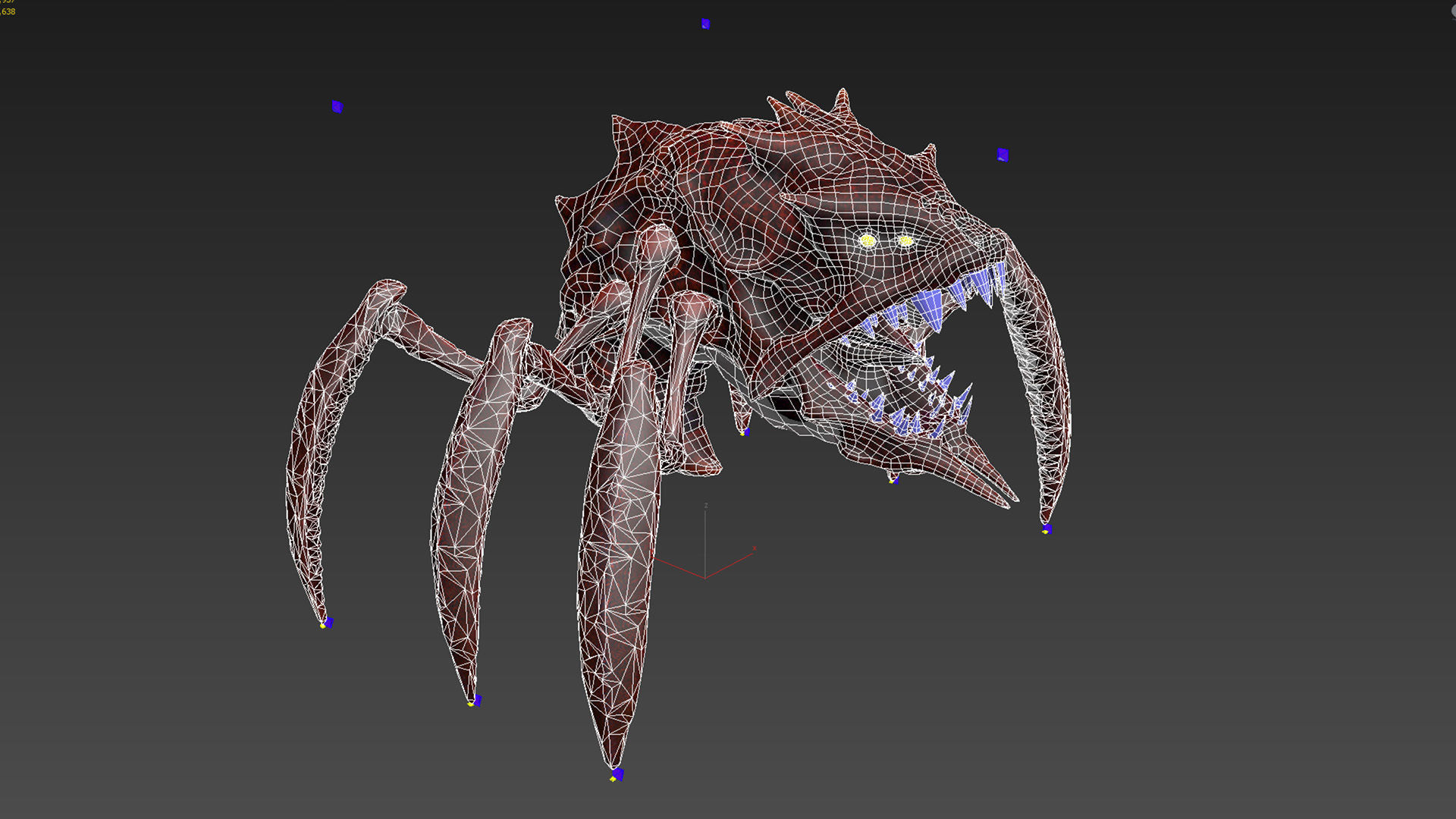 Alien Crab Monster Low-poly 3D model_20