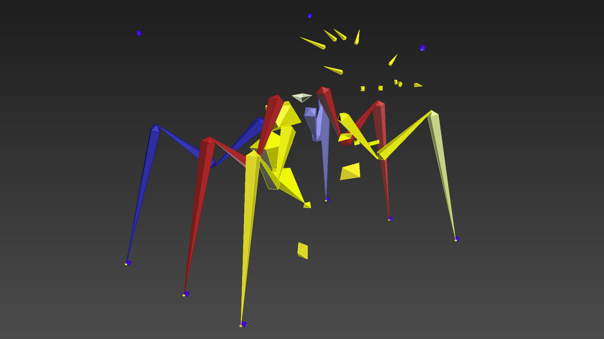 Alien Crab Monster Low-poly 3D model_23