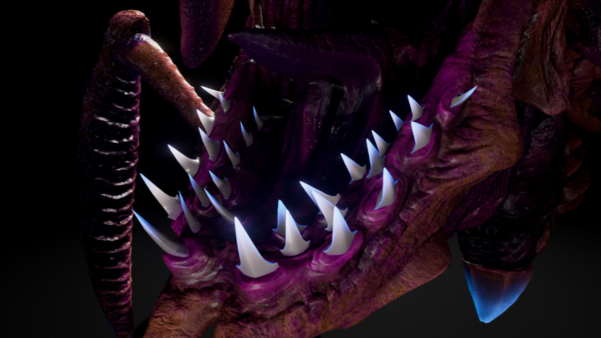 Alien Crab Monster Low-poly 3D model_9