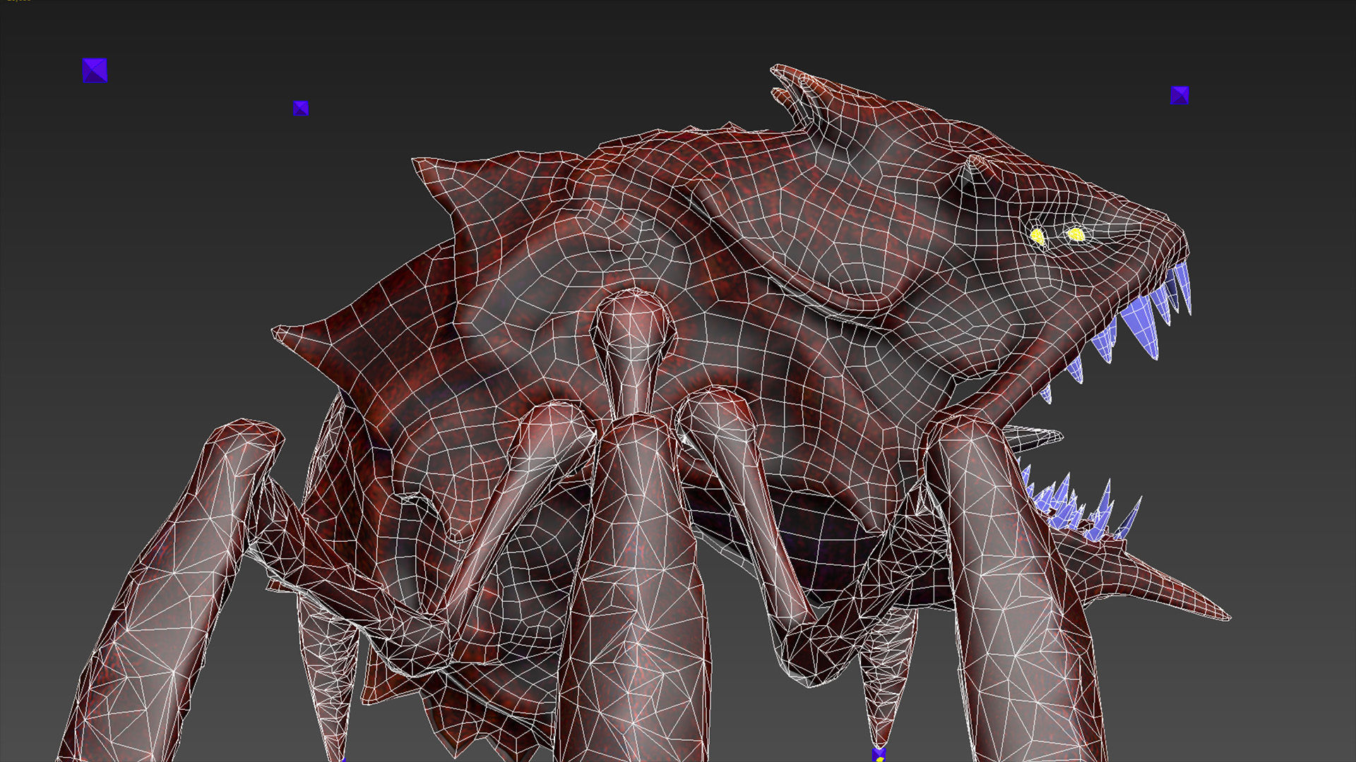 Alien Crab Monster Low-poly 3D model_24