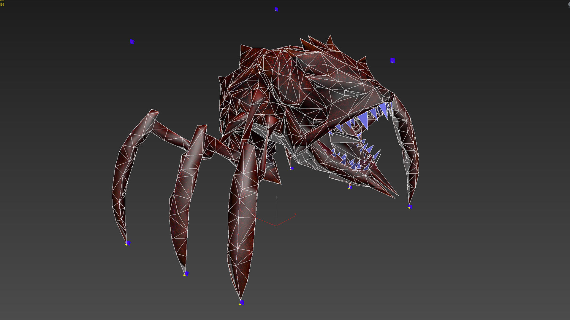 Alien Crab Monster Low-poly 3D model_22