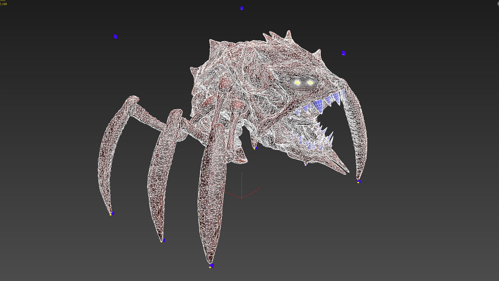 Alien Crab Monster Low-poly 3D model_19