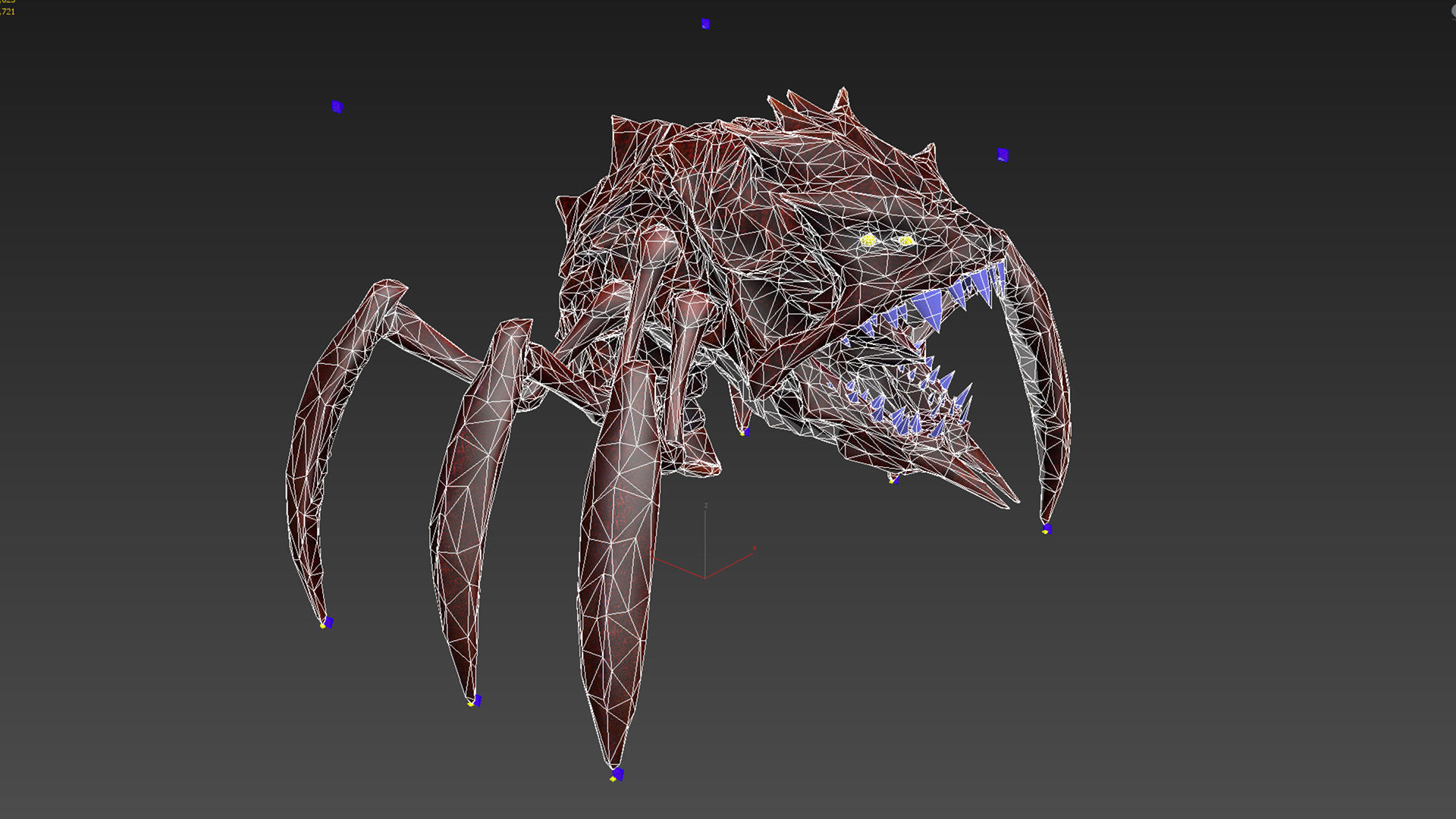 Alien Crab Monster Low-poly 3D model_21