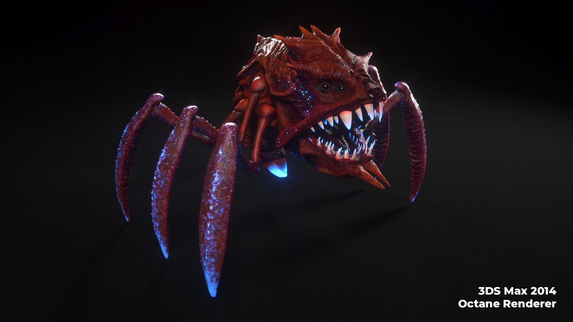 Alien Crab Monster Low-poly 3D model_17