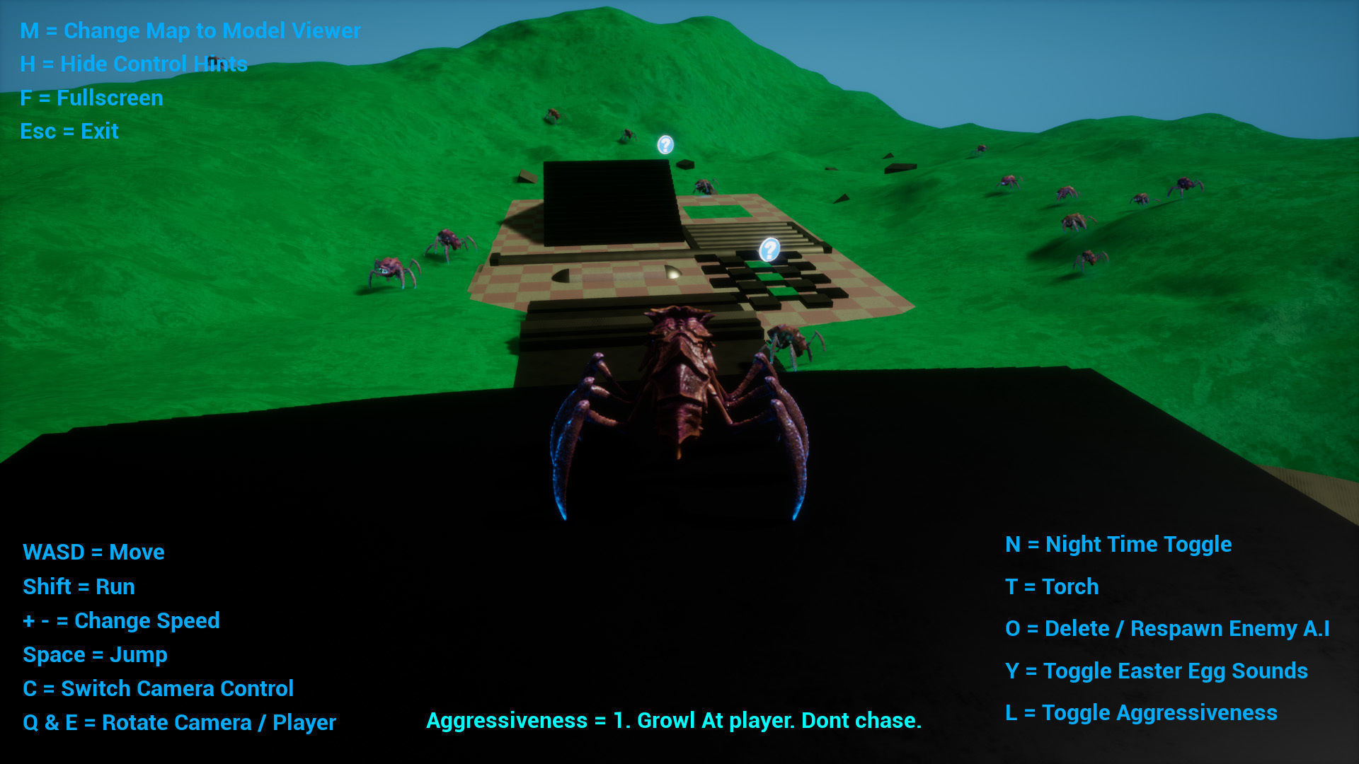 Alien Crab Monster Low-poly 3D model_12