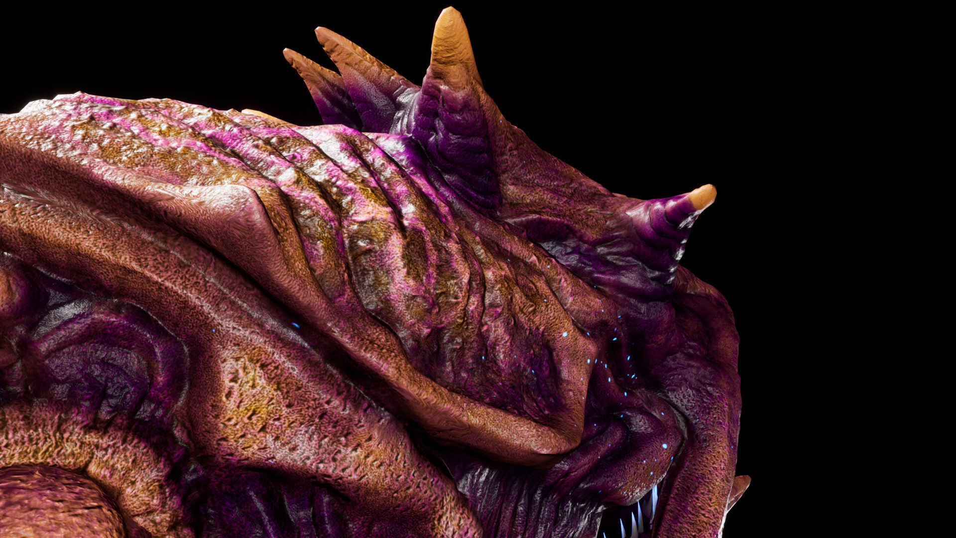 Alien Crab Monster Low-poly 3D model_5