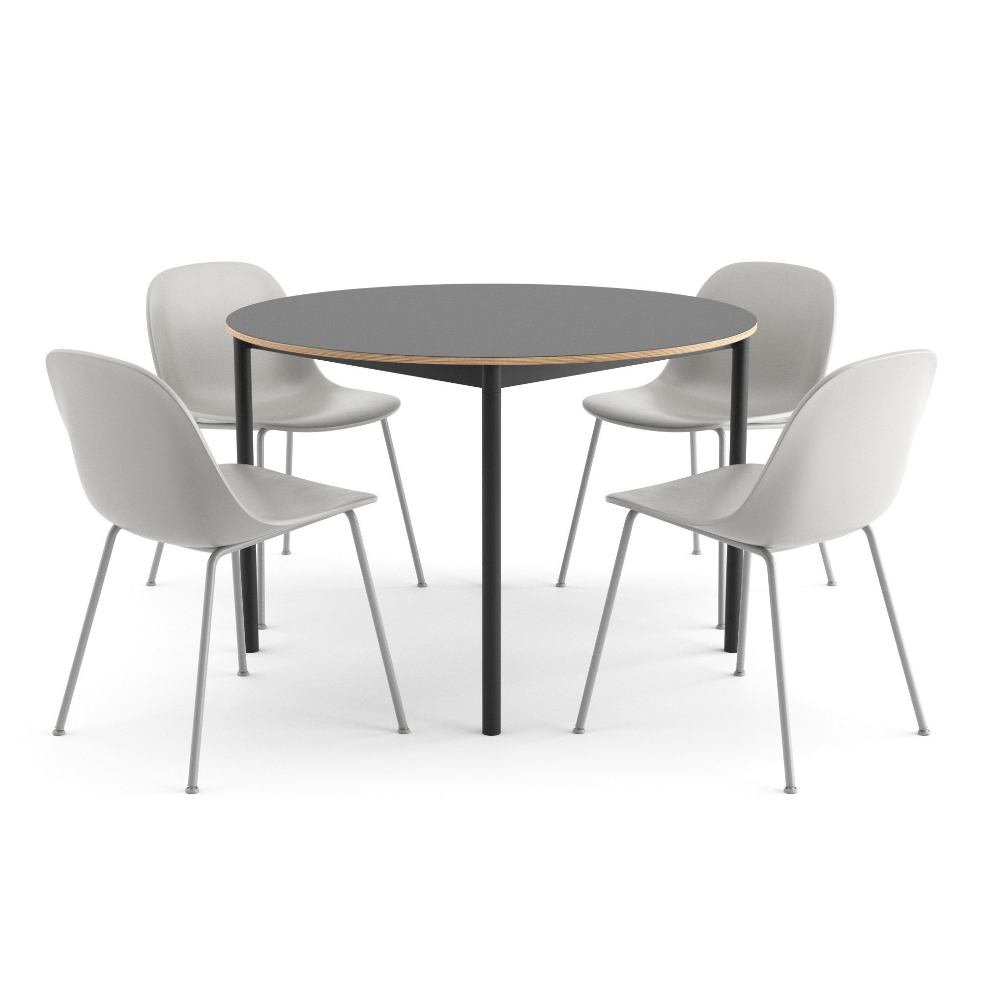 Muuto Dinning Set 3D model_1
