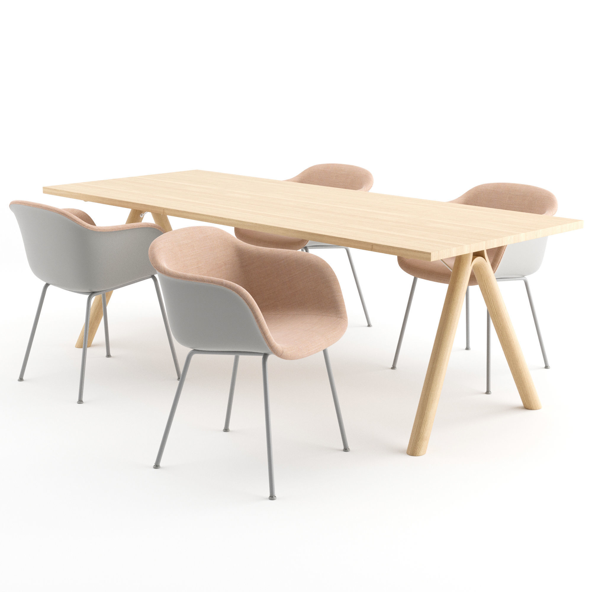 Muuto Dinning Set 3D model_2
