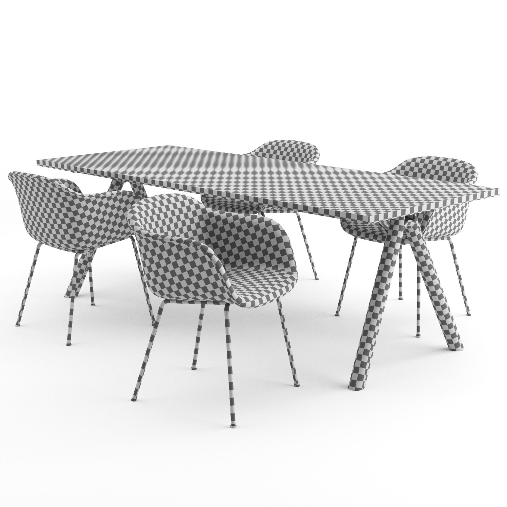 Muuto Dinning Set 3D model_6
