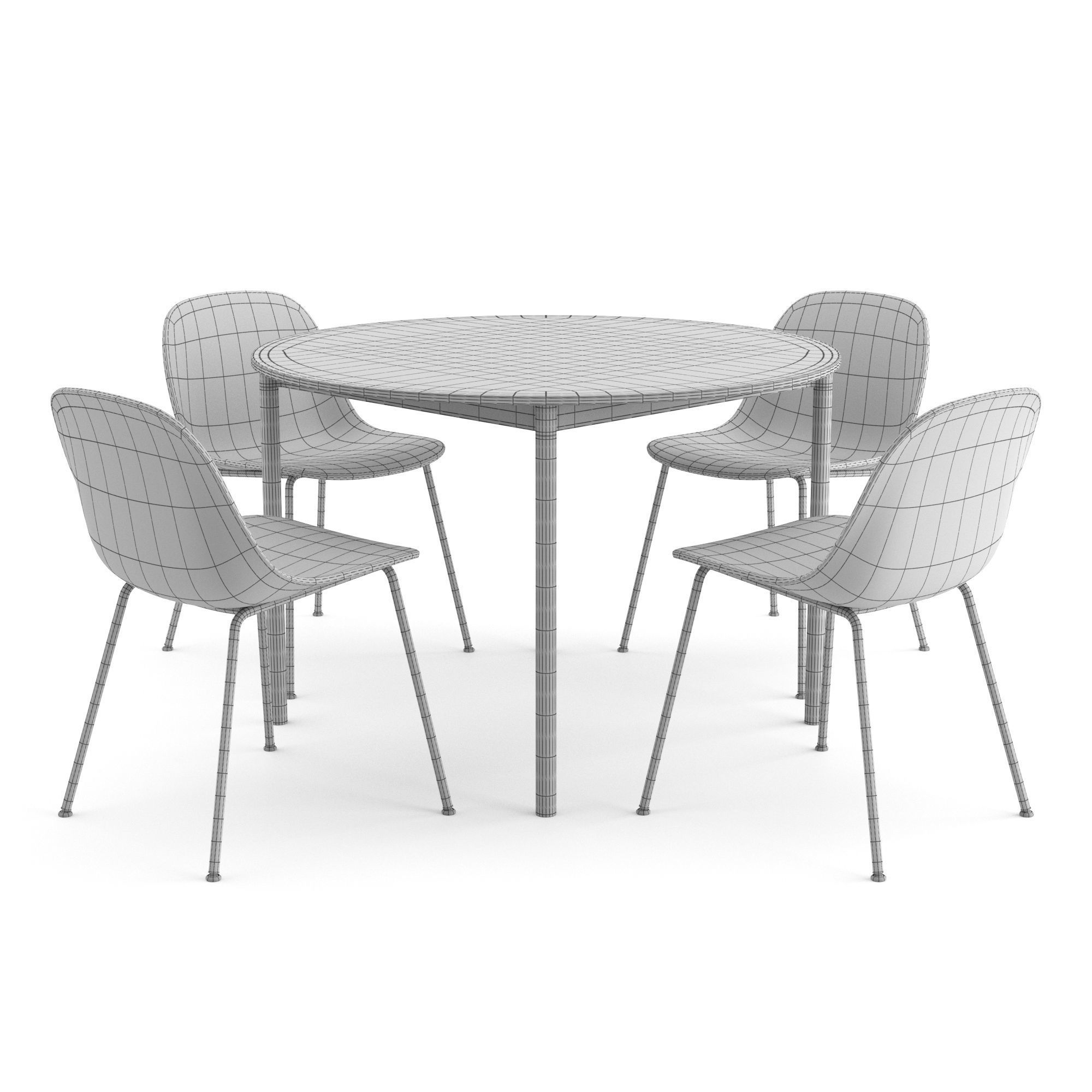 Muuto Dinning Set 3D model_4