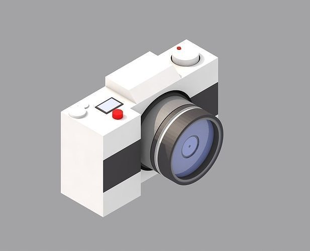 Old Photo camera  3d low-poly model 3D model