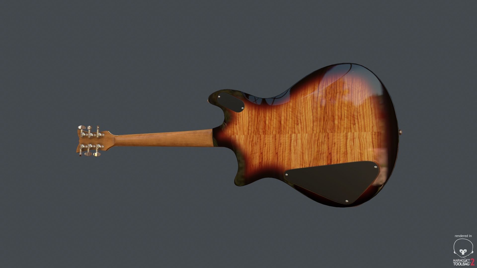 Guitar Schecter Tempest Classic Low-poly 3D model_1