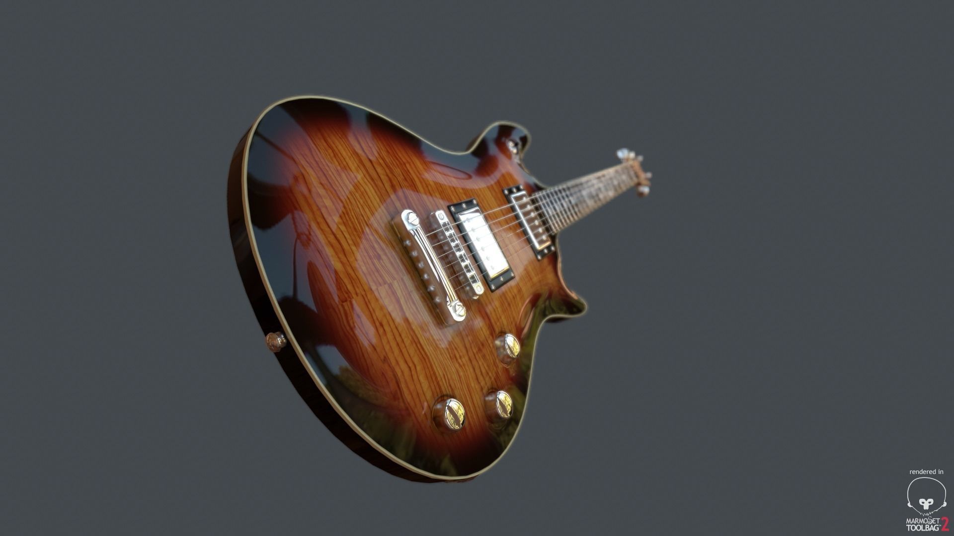 Guitar Schecter Tempest Classic Low-poly 3D model_2