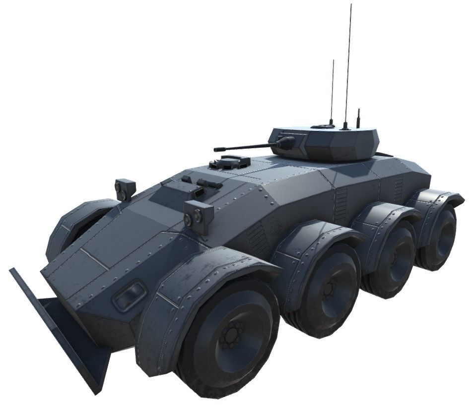 Low Poly Scifi APC 2 Low-poly 3D model_15